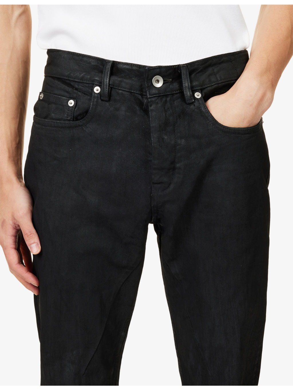 Fog Waxed Straight-Leg Denim Jeans - 5