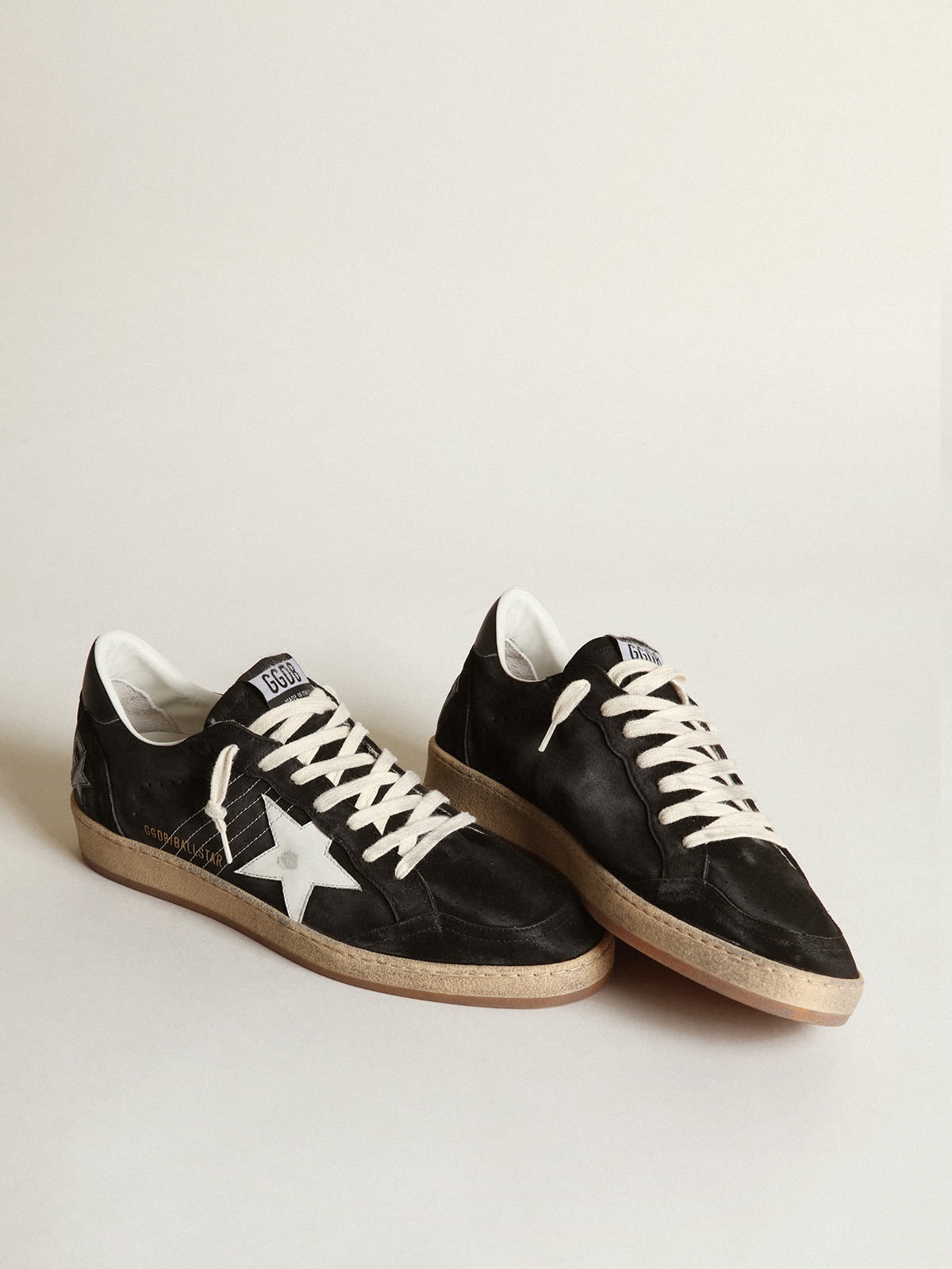 Women’s Ball Star sneakers in black suede with white leather star and black leather heel tab - 2