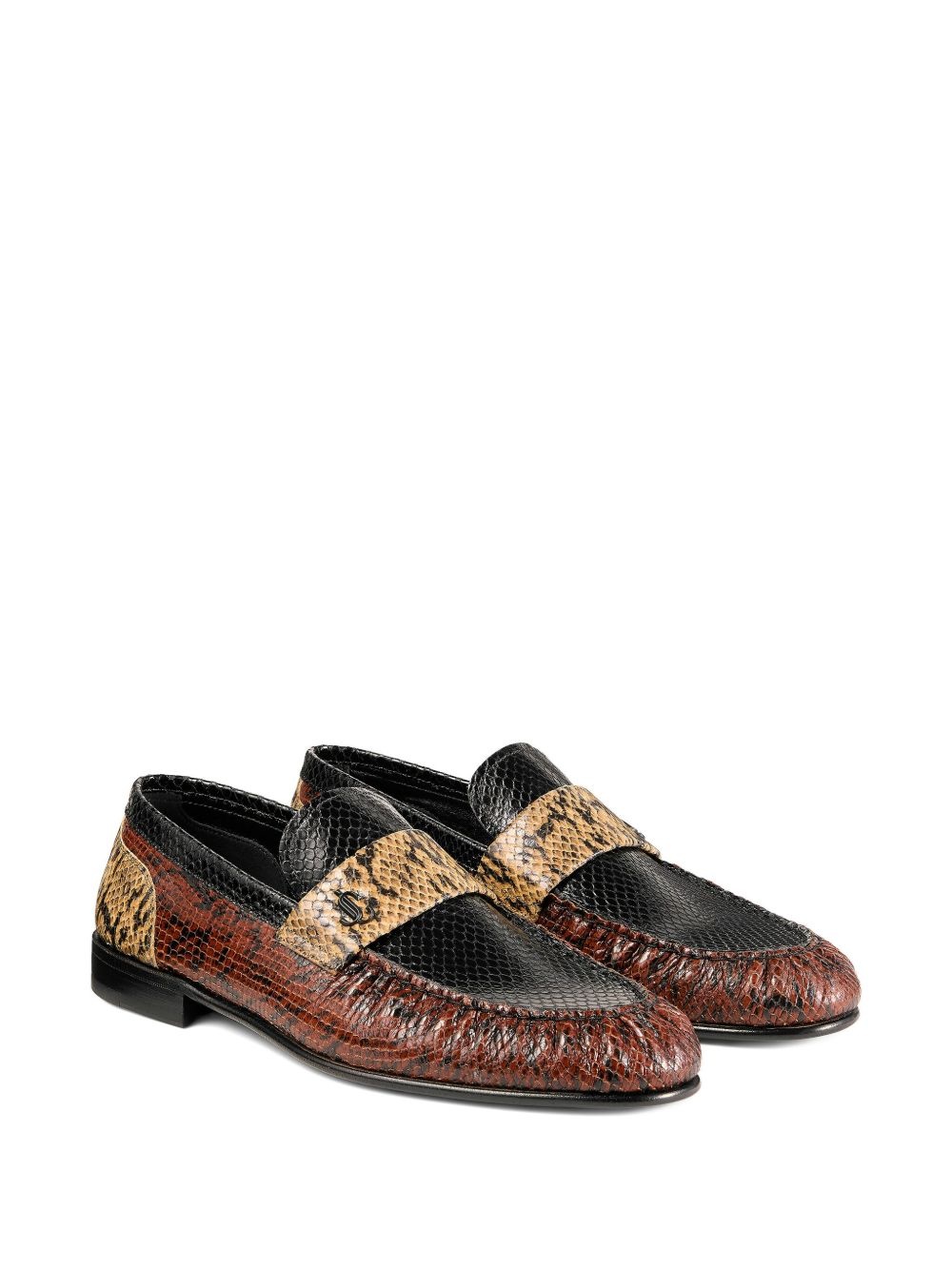 Ellis snakeskin-panelled loafer - 2
