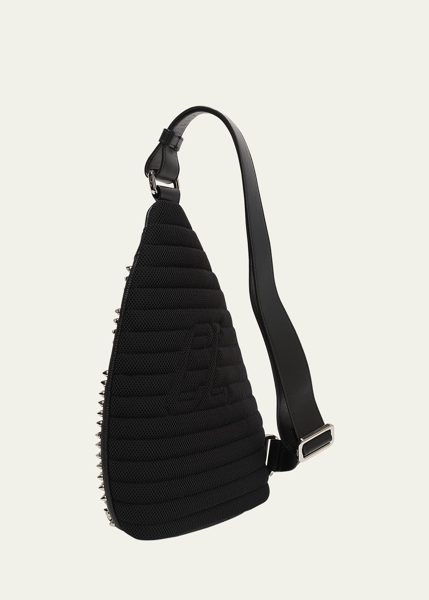 Men's Funky Leather Empire Spikes Sling Bag - 3