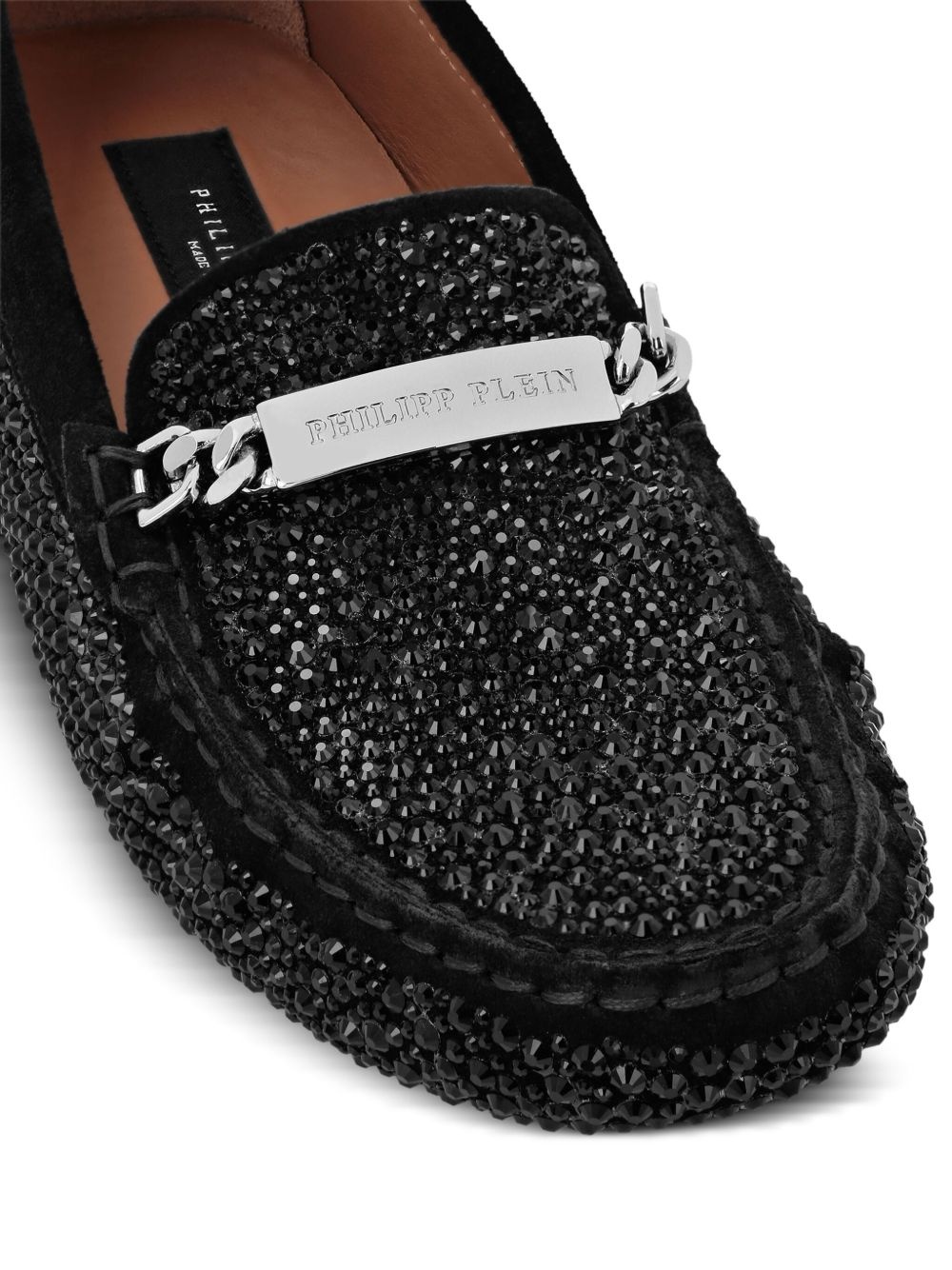 rhinestone-embellished loafers - 5