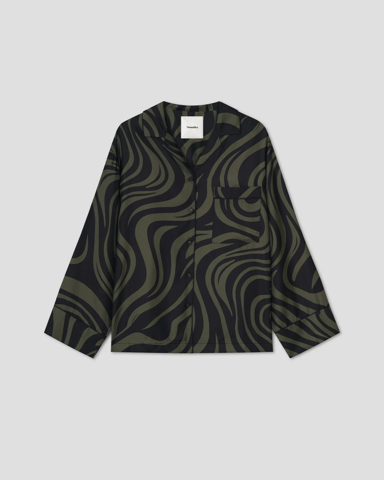 Twill Silk Pyjama Shirt - 1