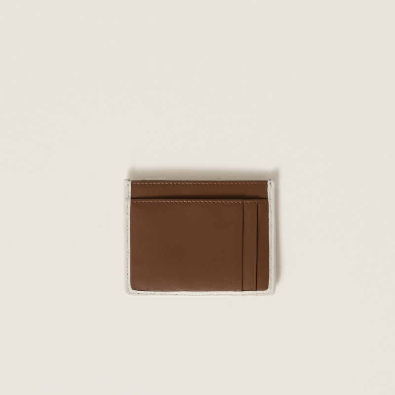Miu Miu Matelassé nappa leather card holder outlook