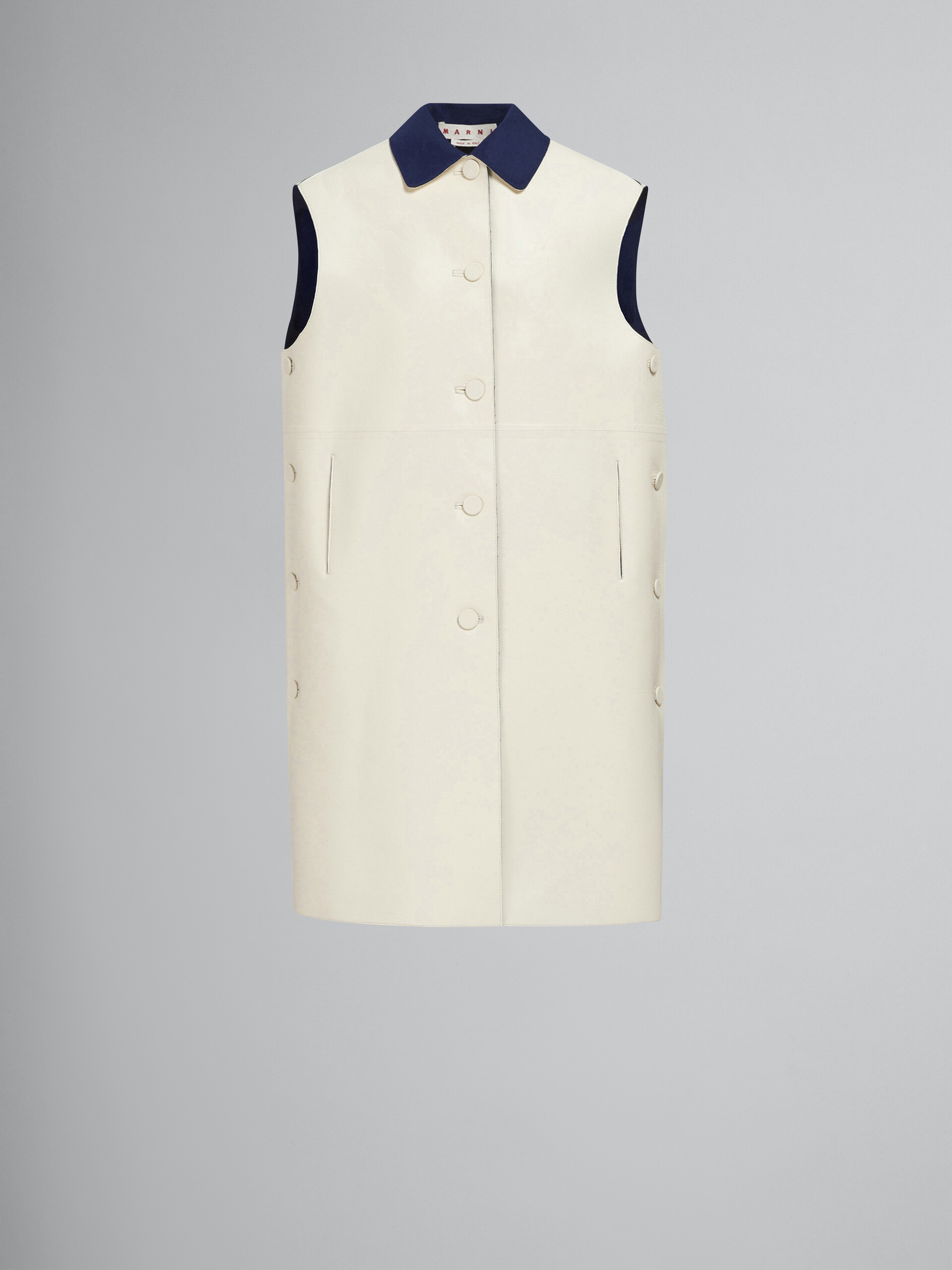LEATHER LONG VEST - 1