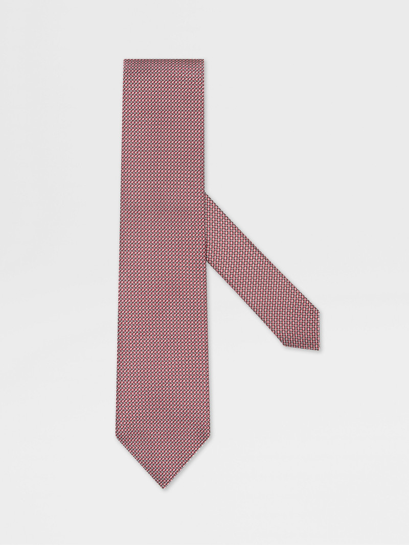 RED SILK TIE 1
