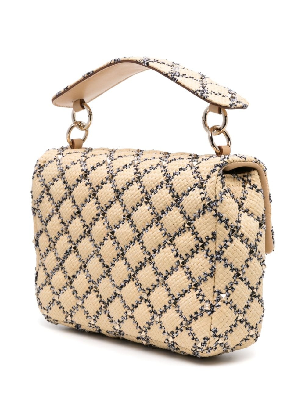 Rockstud woven tote bag - 3
