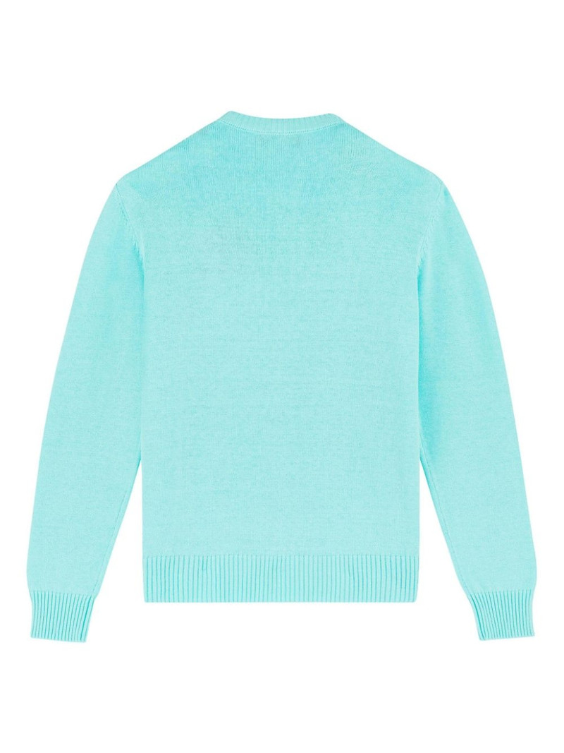 embroidered-logo sweater 5