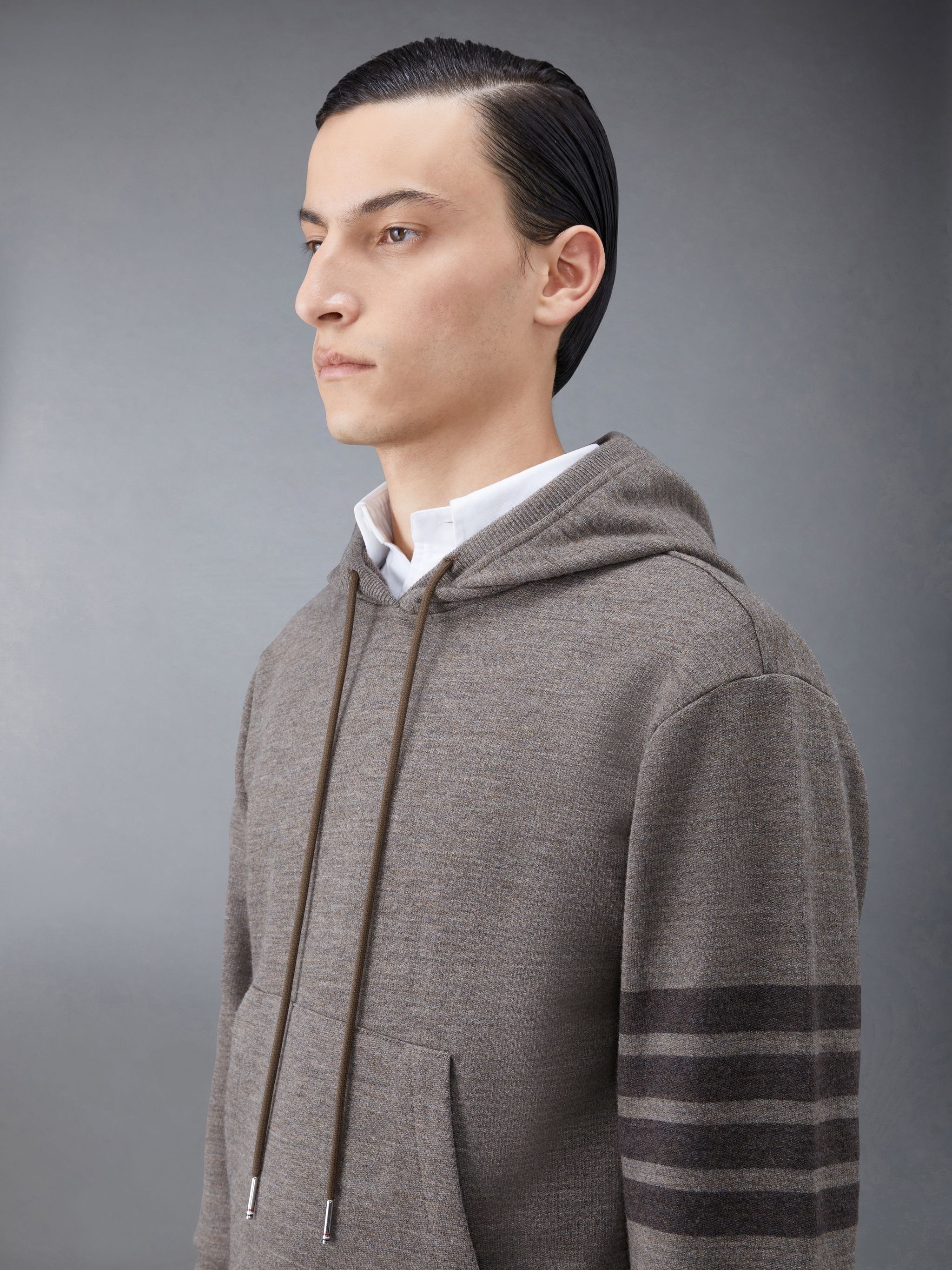 Wool Loopback 4-Bar Hoodie Pullover - 4
