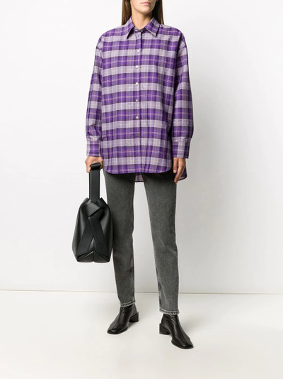 Acne Studios oversized checkered shirt outlook