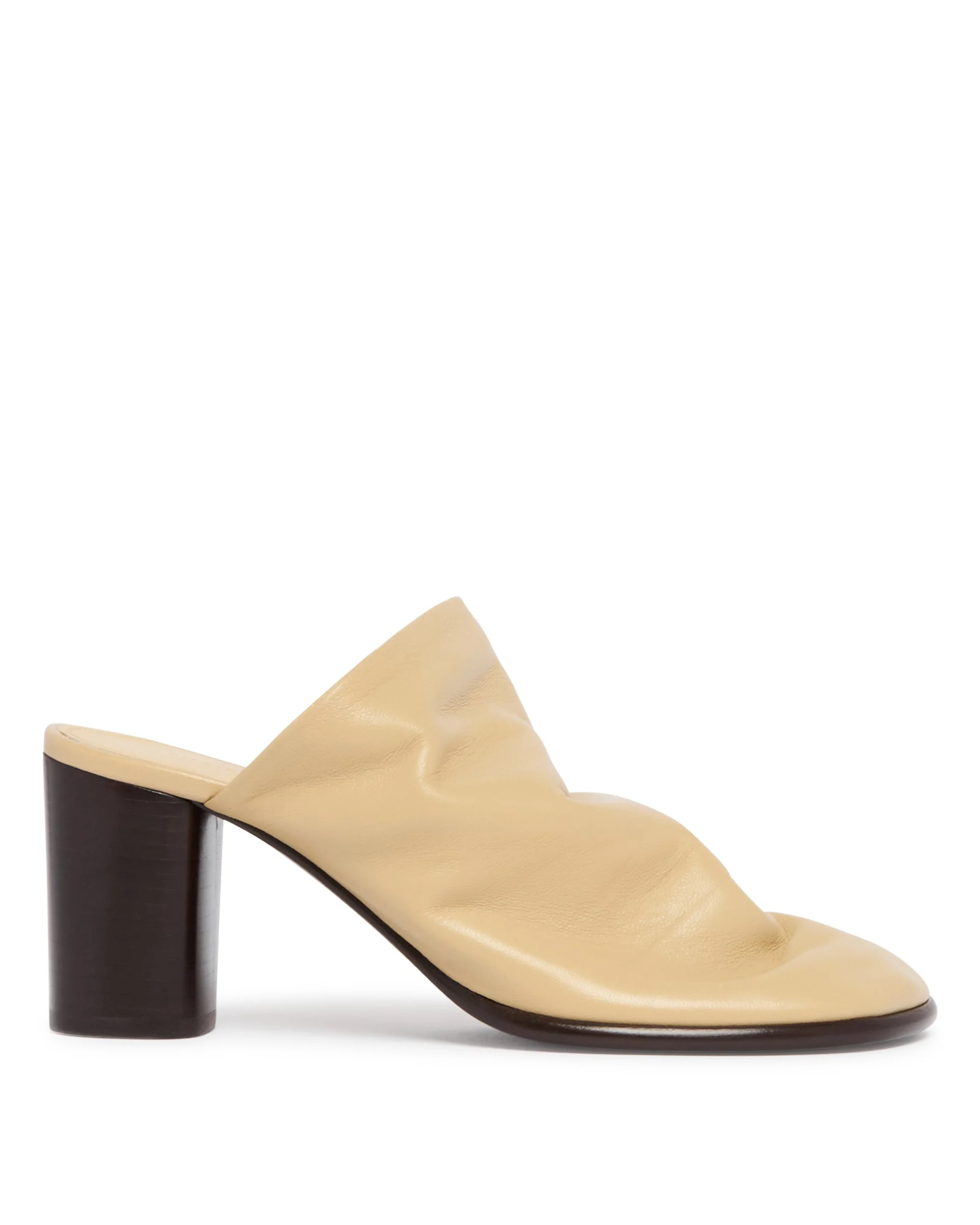 Beige Leather Mules - 1