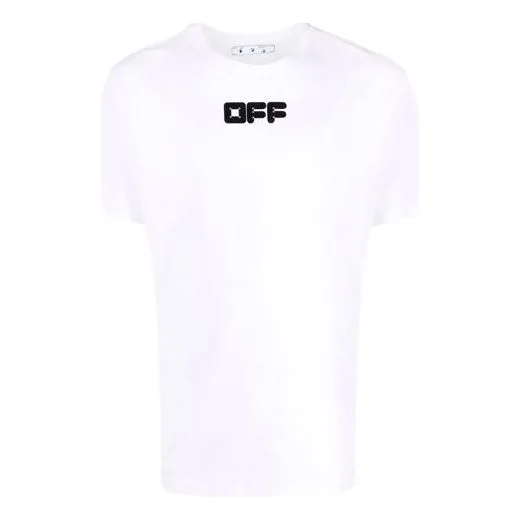 Off-White FW21 logo Printing Short Sleeve Loose Fit White OMAA027F21JER0030110 - 1