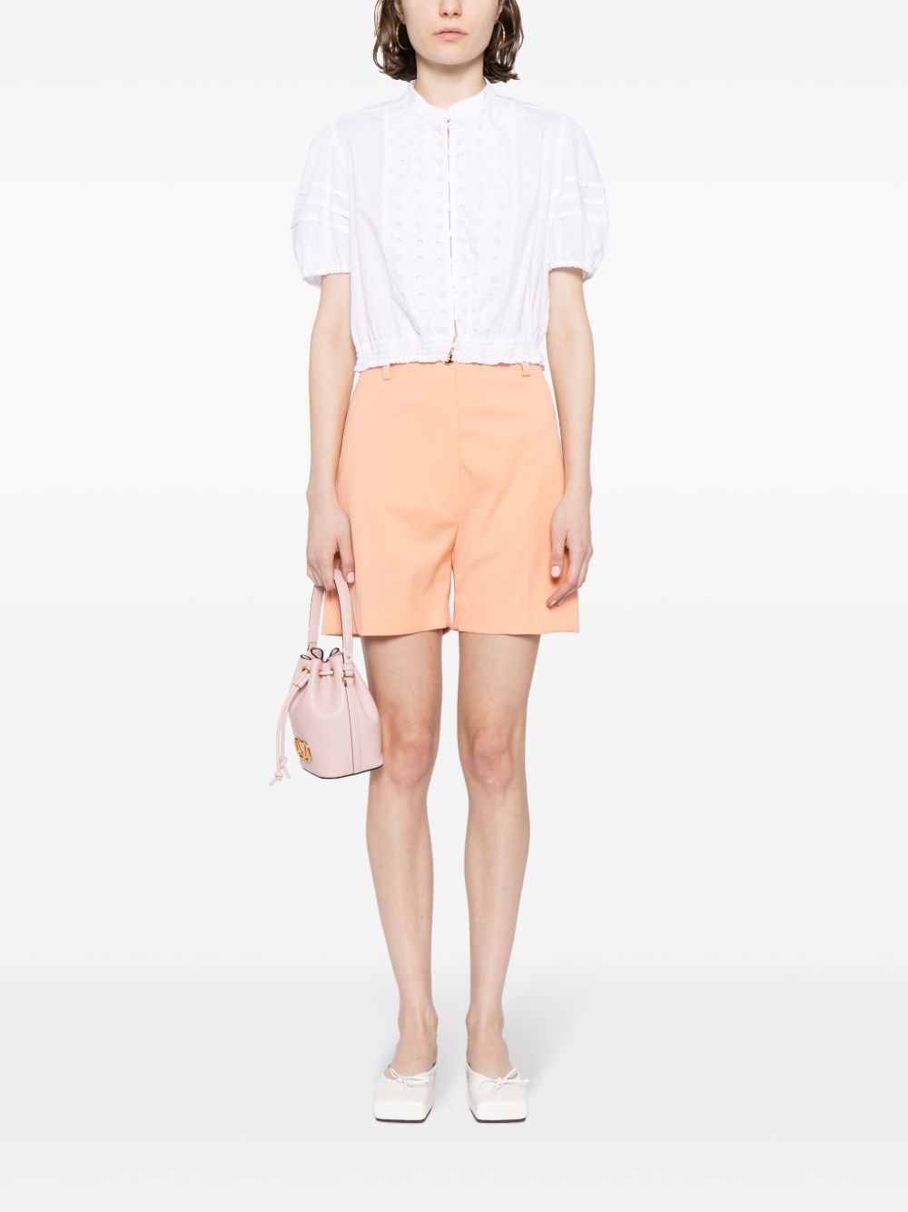 tailored virgin wool-blend shorts - 2