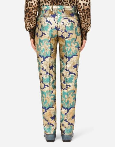 Dolce & Gabbana Floral lurex jacquard pants outlook