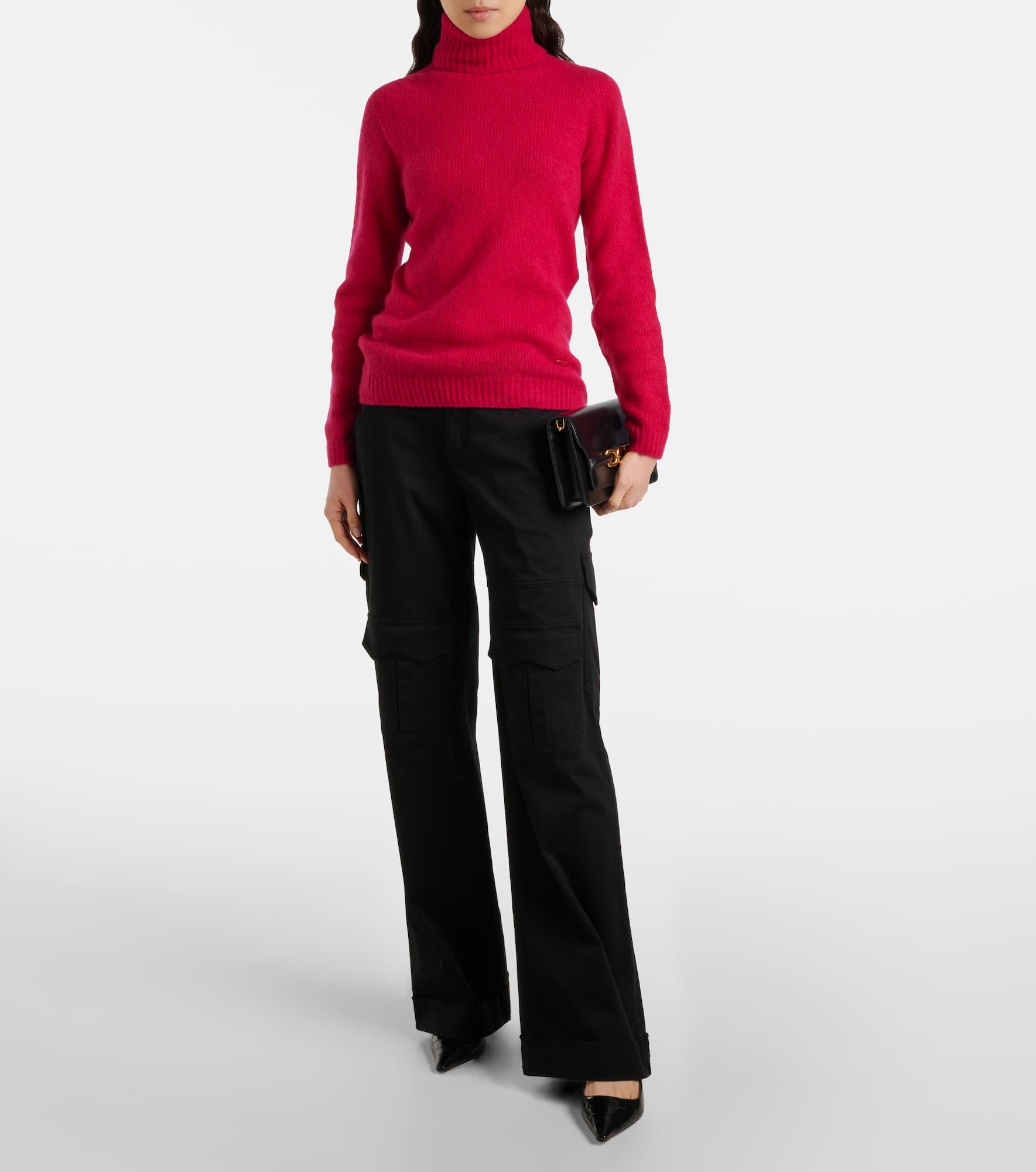 Cashmere and silk turtleneck top - 2