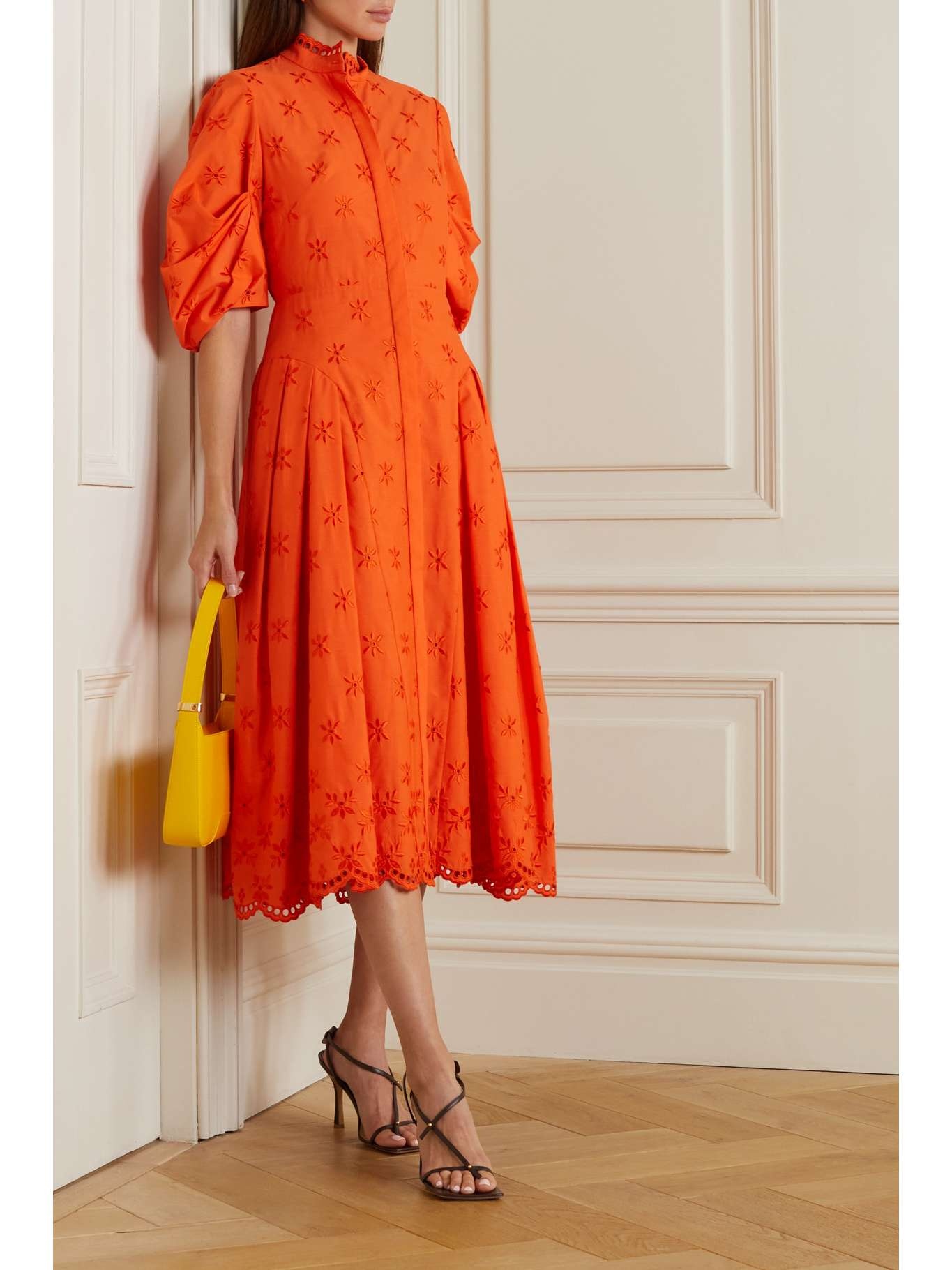 Zelda broderie anglaise poplin midi dress - 2