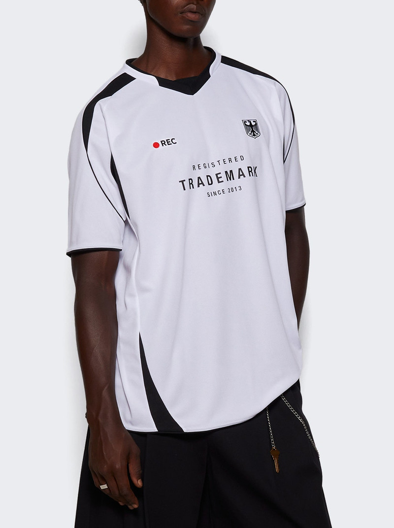 VETEMENTS Trademark Football Jersey White outlook