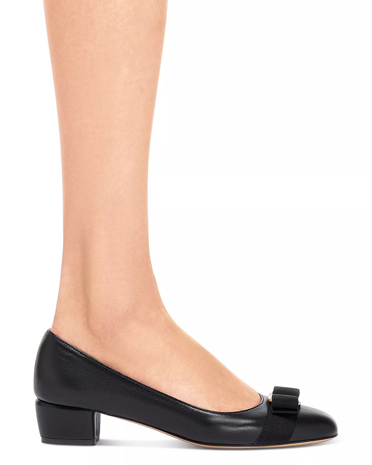 Women's Vara Soft Bow Detail Blue Block Heel Pumps - 2