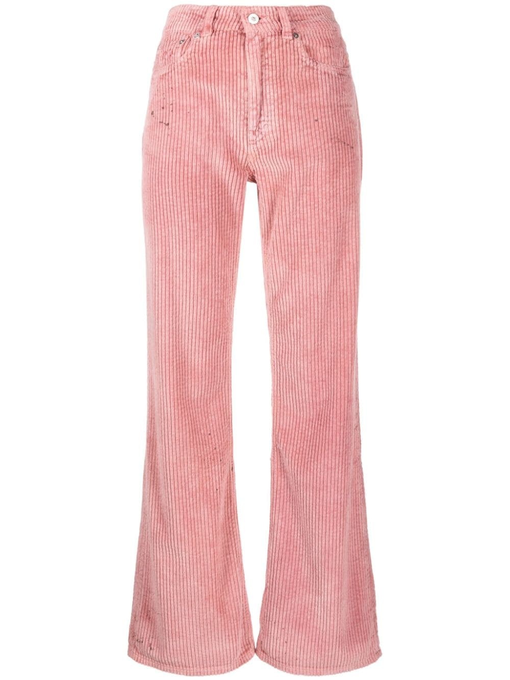 corduroy flared trousers - 1