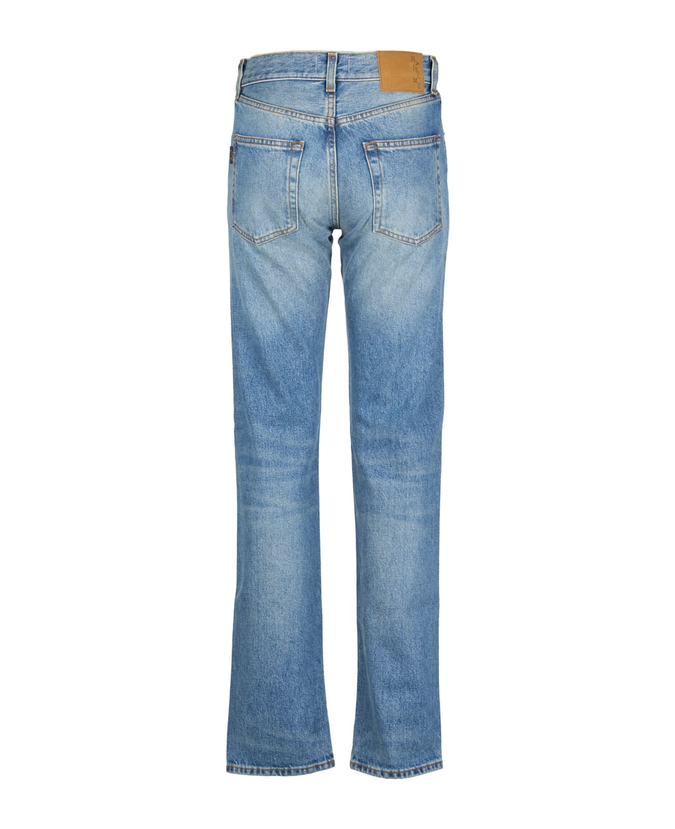Buttoned Straight Jeans - 2