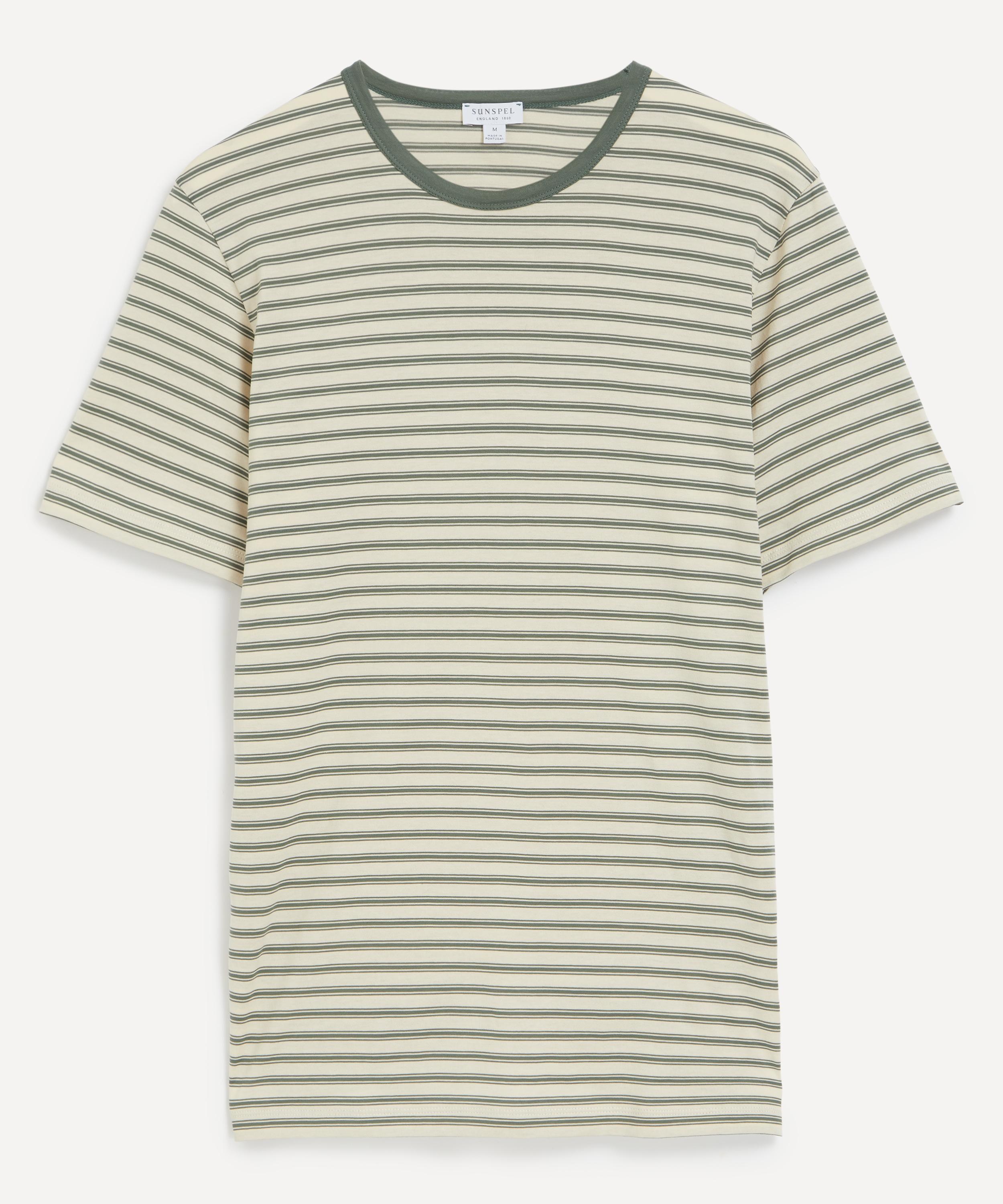 Dusk Green Vintage Stripe T-Shirt - 1