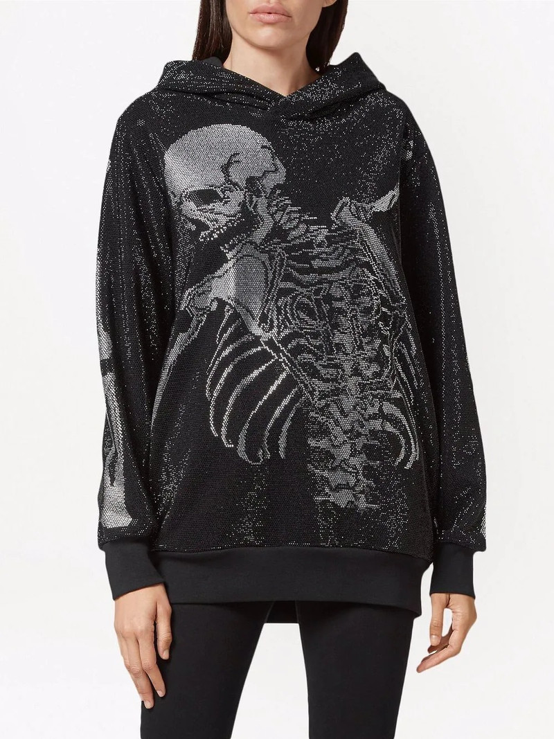 rhinestone-embellished skeleton hoodie 3
