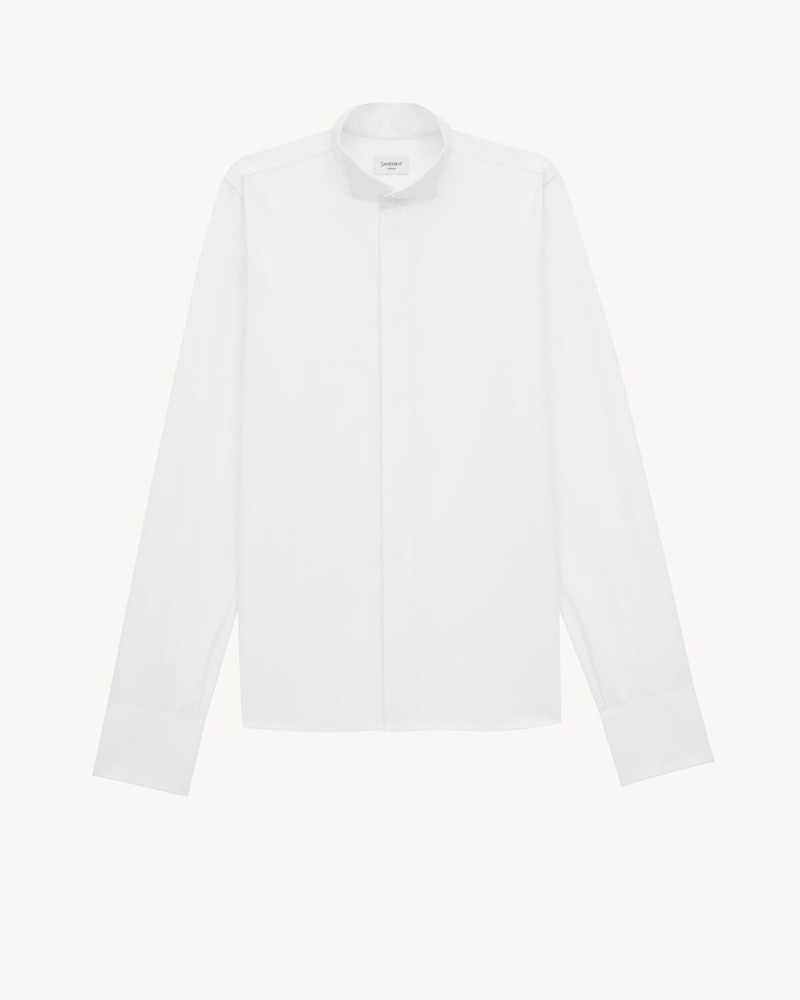 WING-COLLAR SHIRT IN COTTON POPLIN - 1