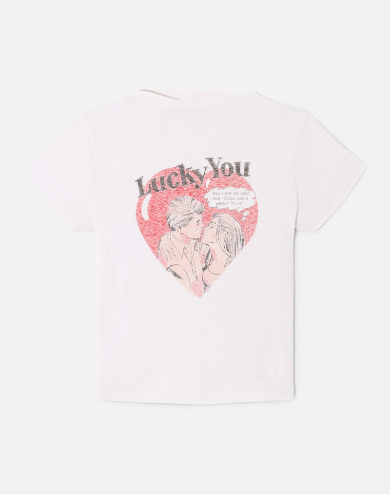 Classic "Lucky You" Tee - Vintage White 1