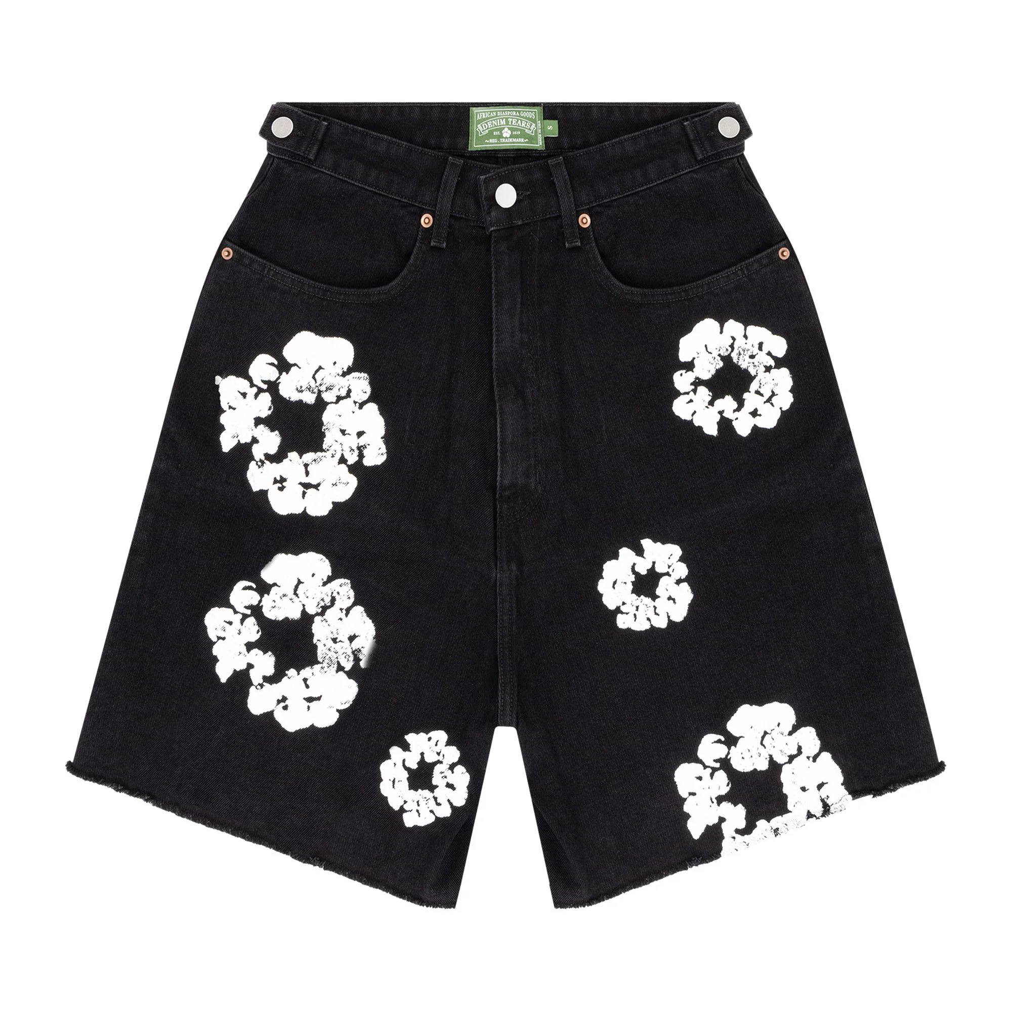 Denim Tears Wreath Jean Short 'Black' - 1