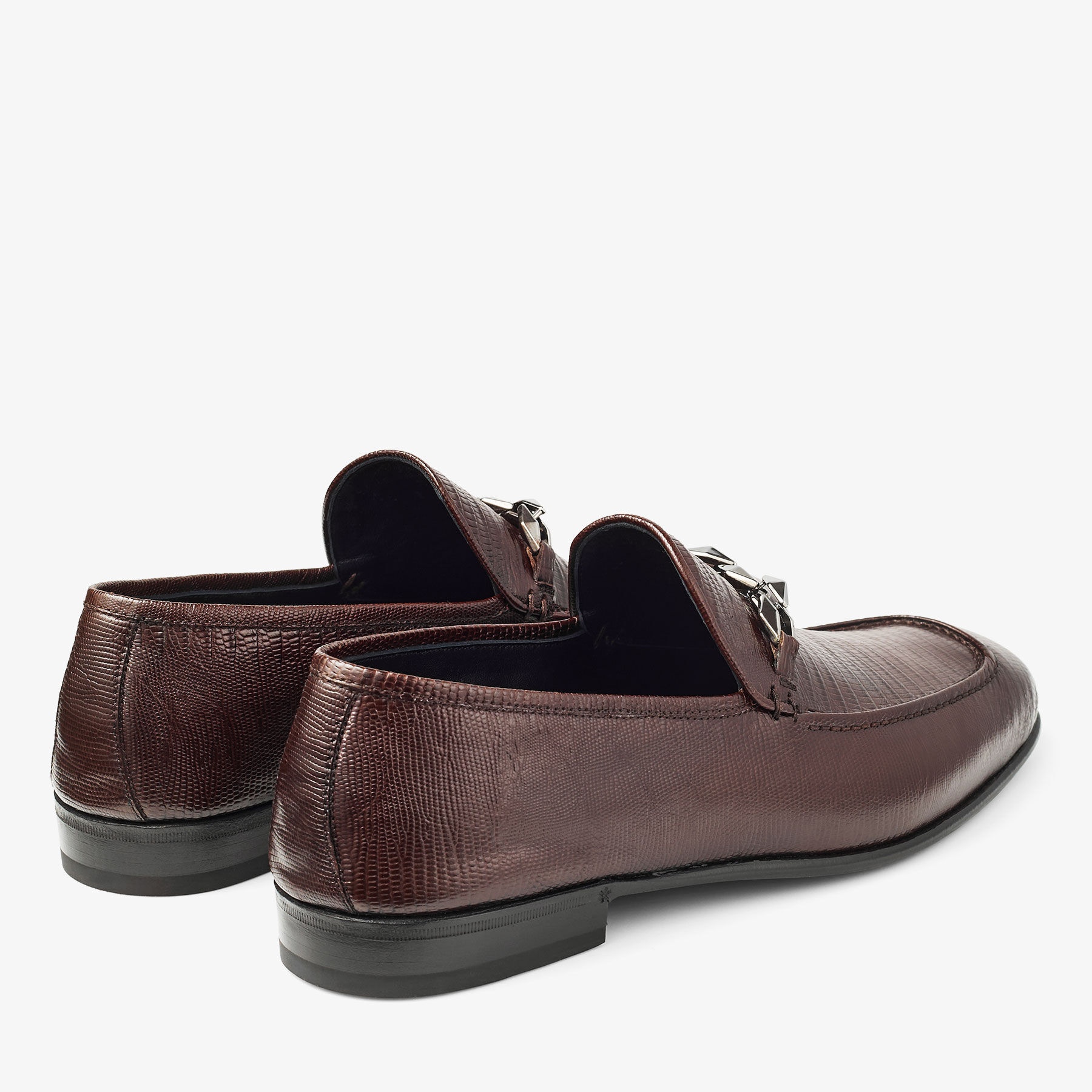 Marti Reverse
Coffee Lizard Printed Leather Loafers - 4