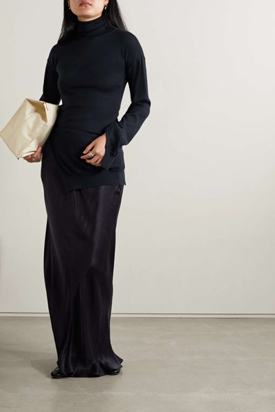 The Row Nomi cutaway cashmere turtleneck sweater outlook