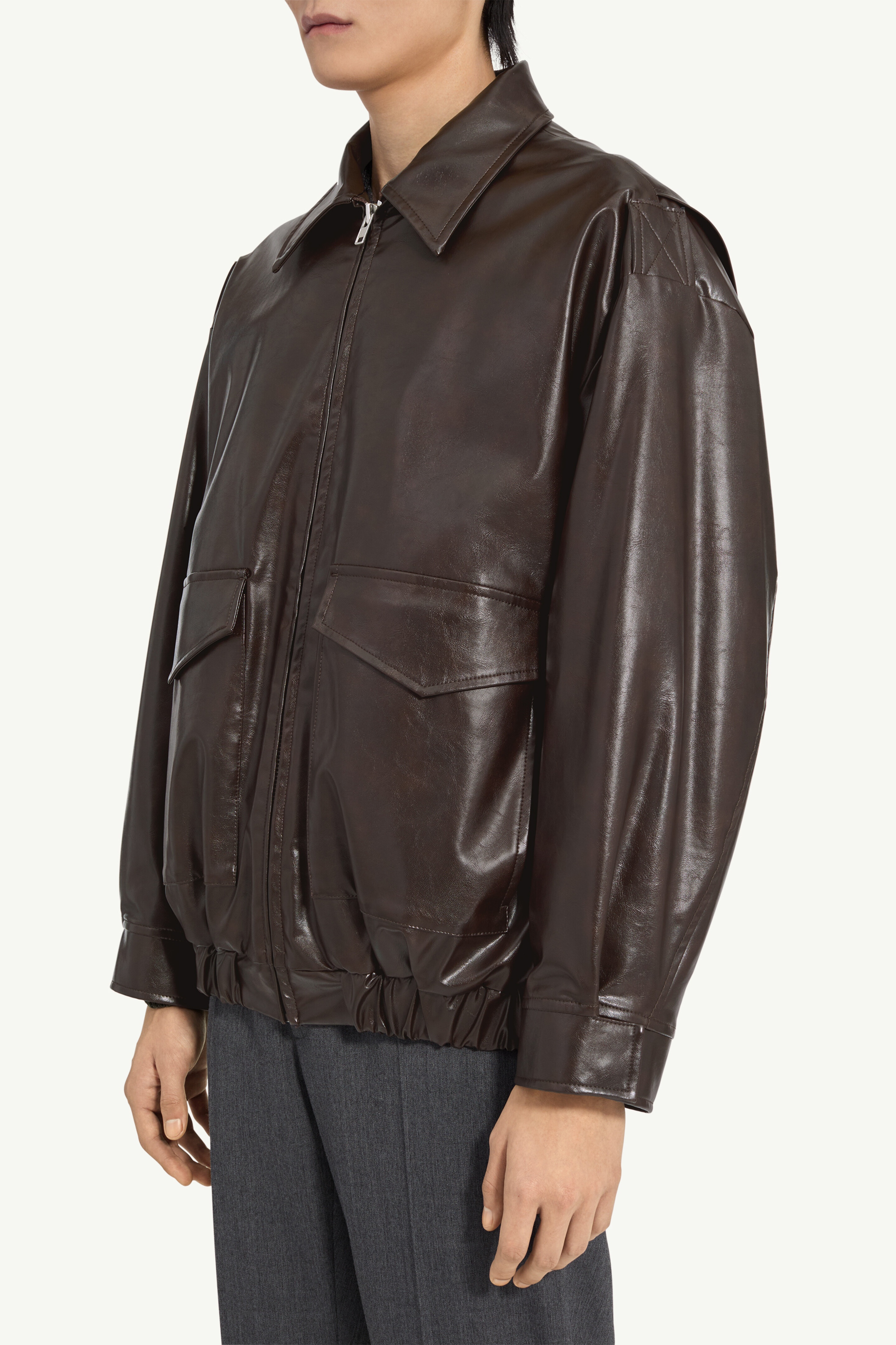 Faux leather jacket - 5