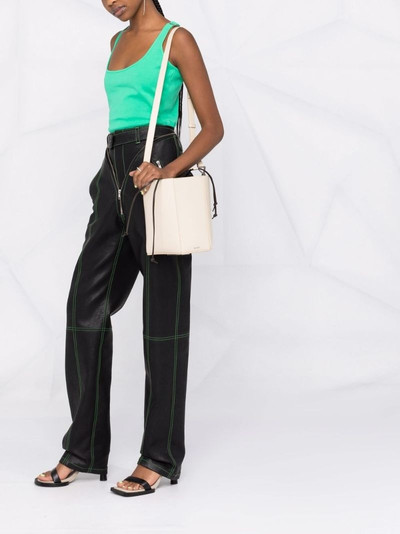 THE ATTICO geometric leather shoulder bag outlook