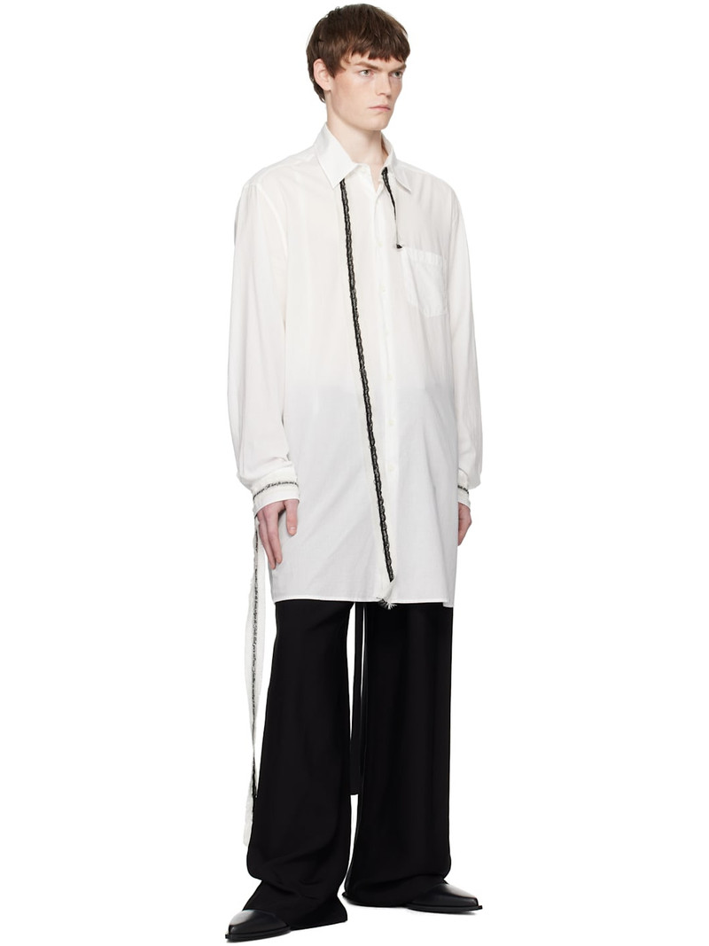 Ann Demeulemeester White Valere Long Relax Fit Shirt outlook