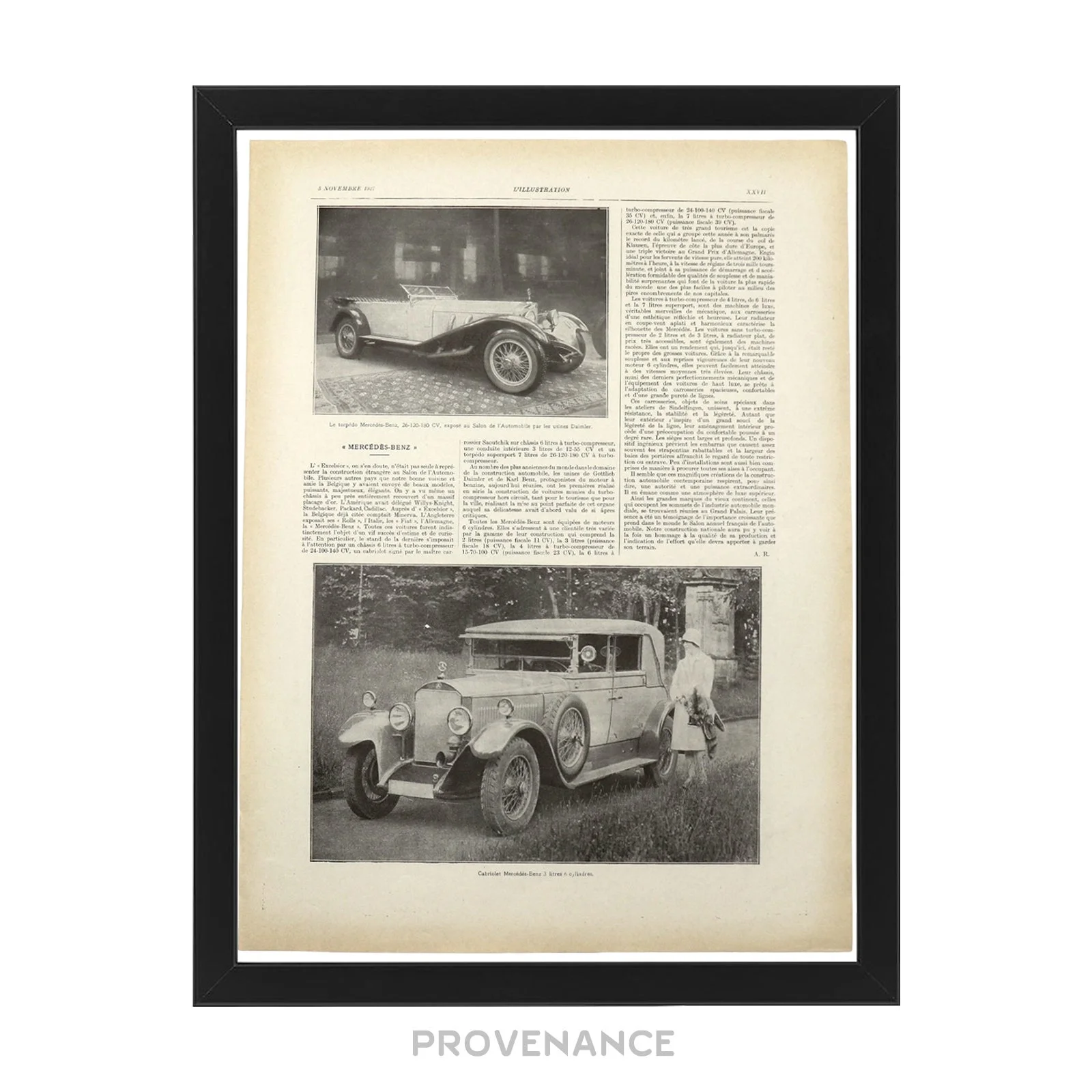 Mercedes-Benz Antique Vintage Newsprint Ad - 1927 Cars - 1