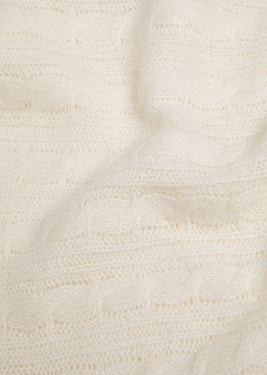 Lisa Yang Kenzie Cable-knit Cashmere and Silk-blend top - 5