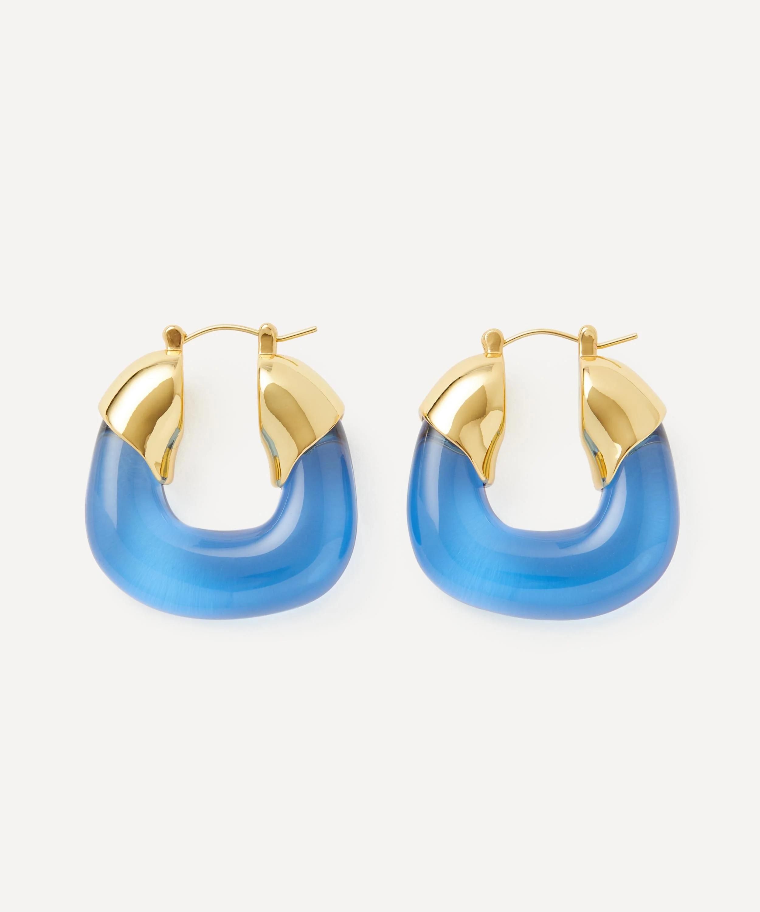 Gold-Plated Organic Hoop Earrings - 1