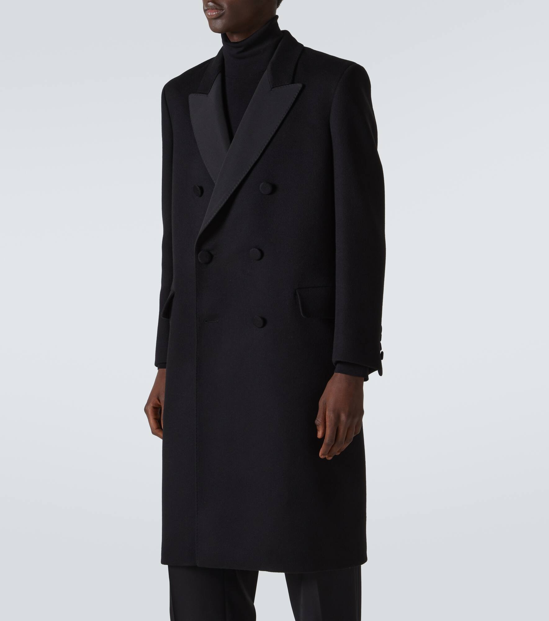 Double-breasted cashmere coat - 3