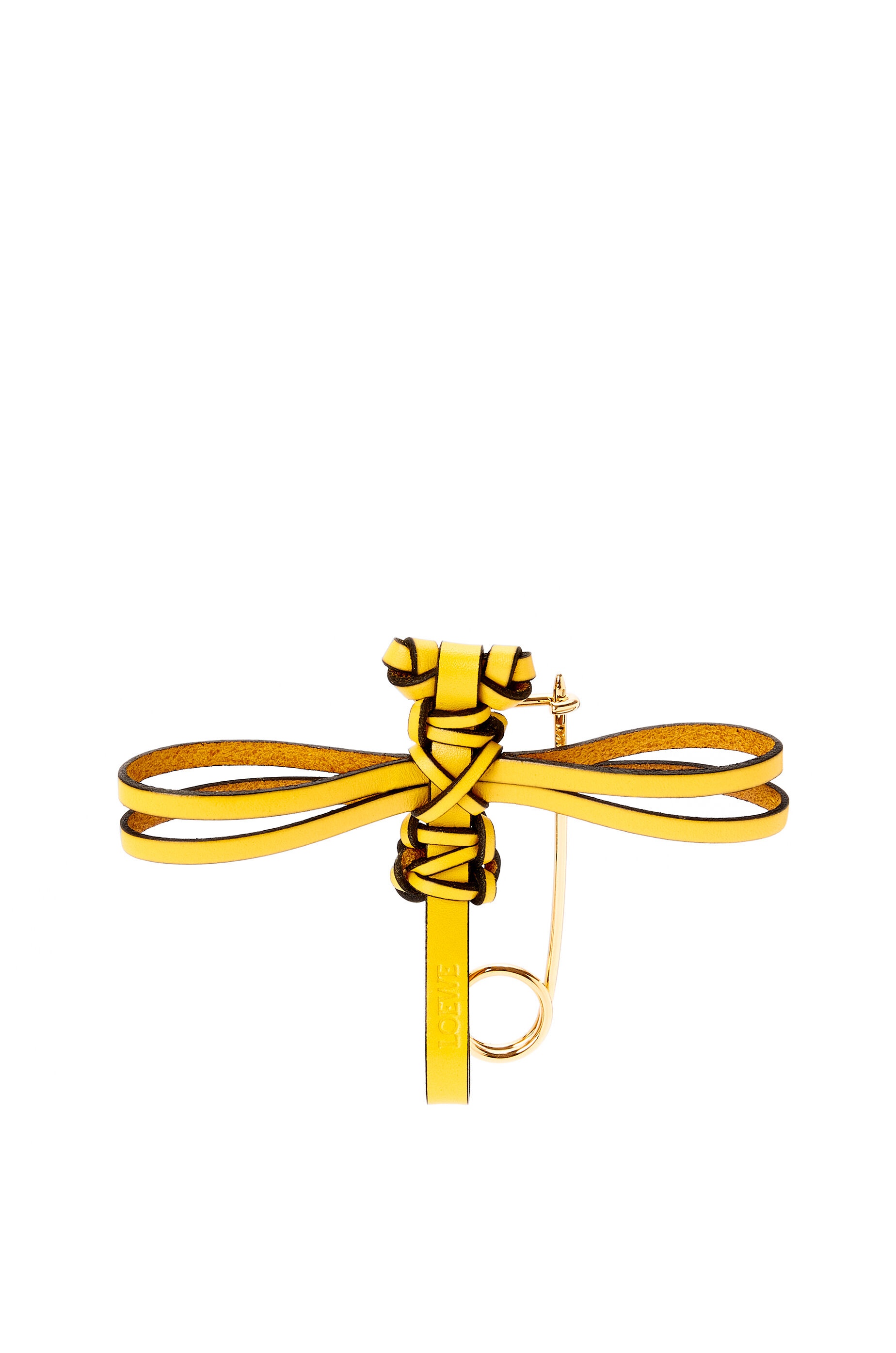 Dragonfly pin charm in calfskin and metal - 1