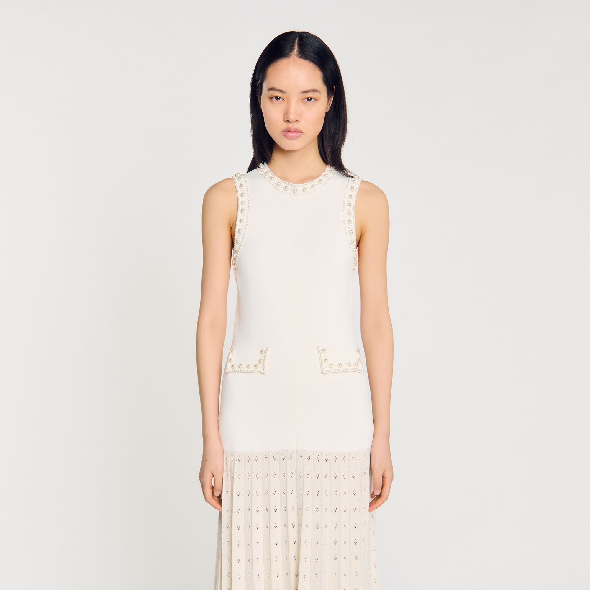 PEARL BEAD KNIT MAXI DRESS - 4