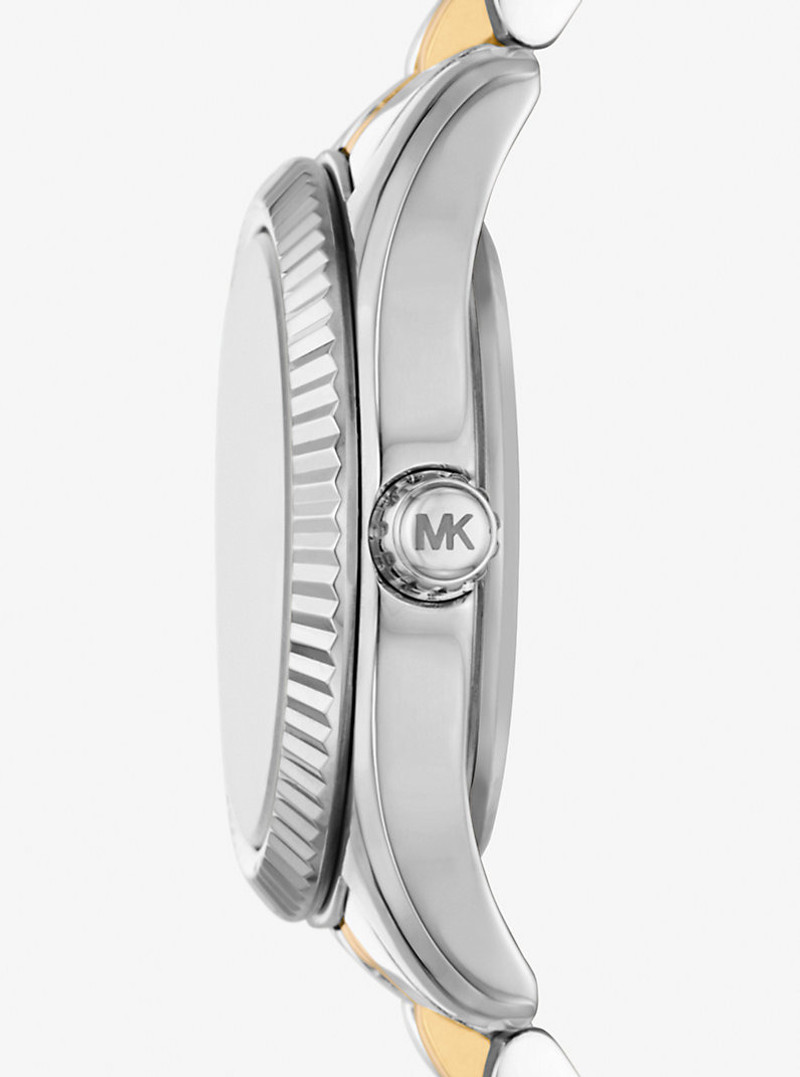 MICHAEL KORS Petite Lexington Pavé Two-Tone Watch outlook