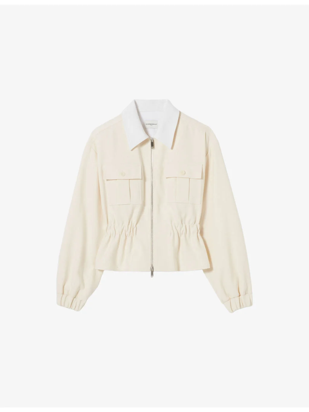 Chest-Pocket Fitted-Waist Cotton Jacket - 1