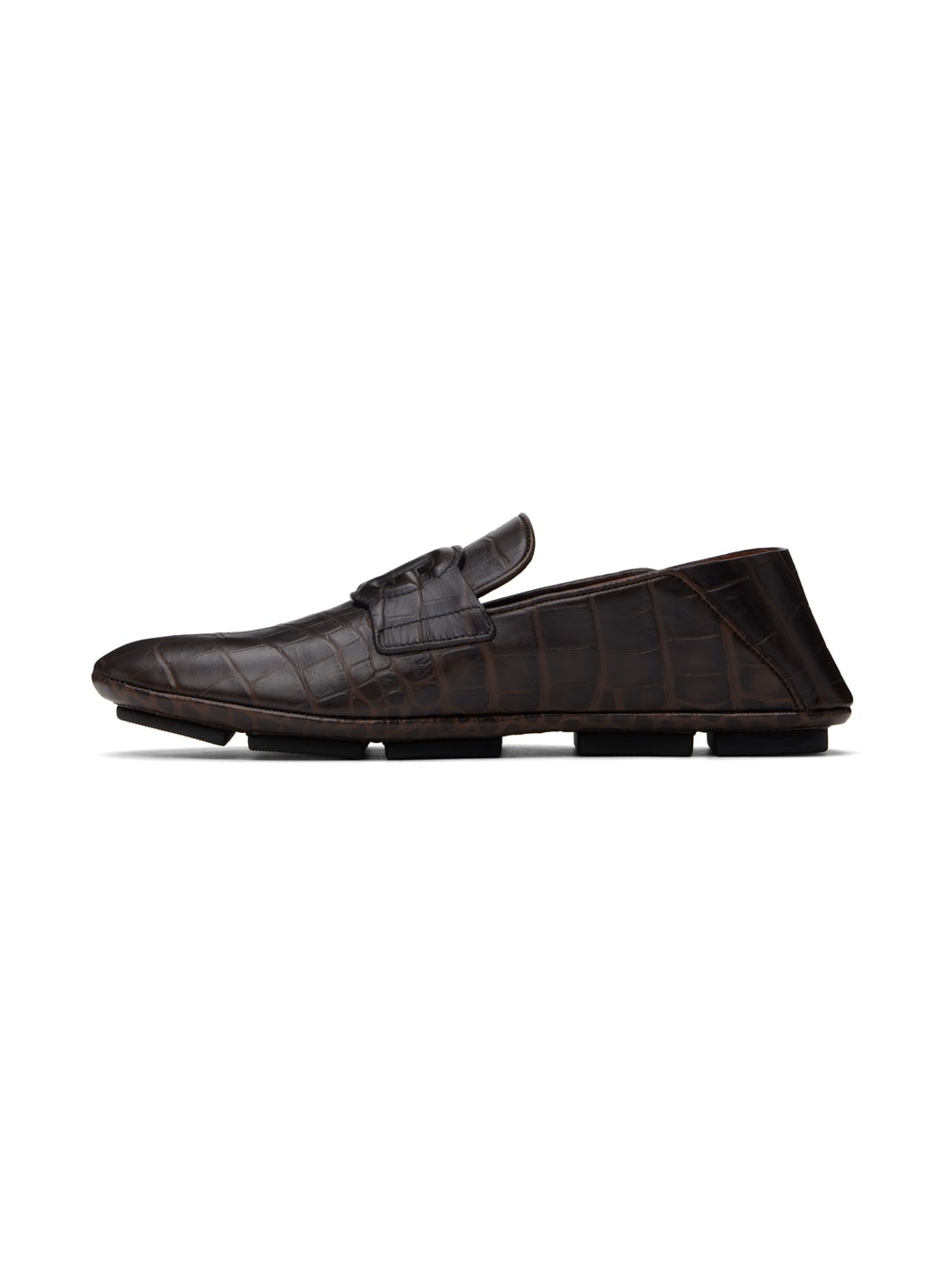 Brown Calfskin Driver Loafers - 3