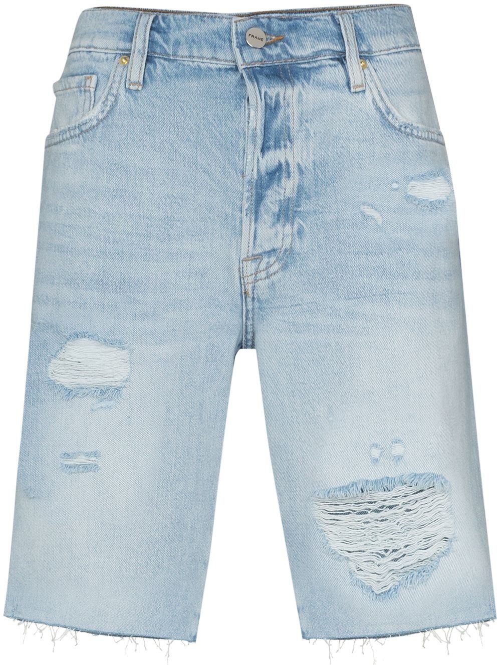 Le Slouch distressed Bermuda shorts - 1