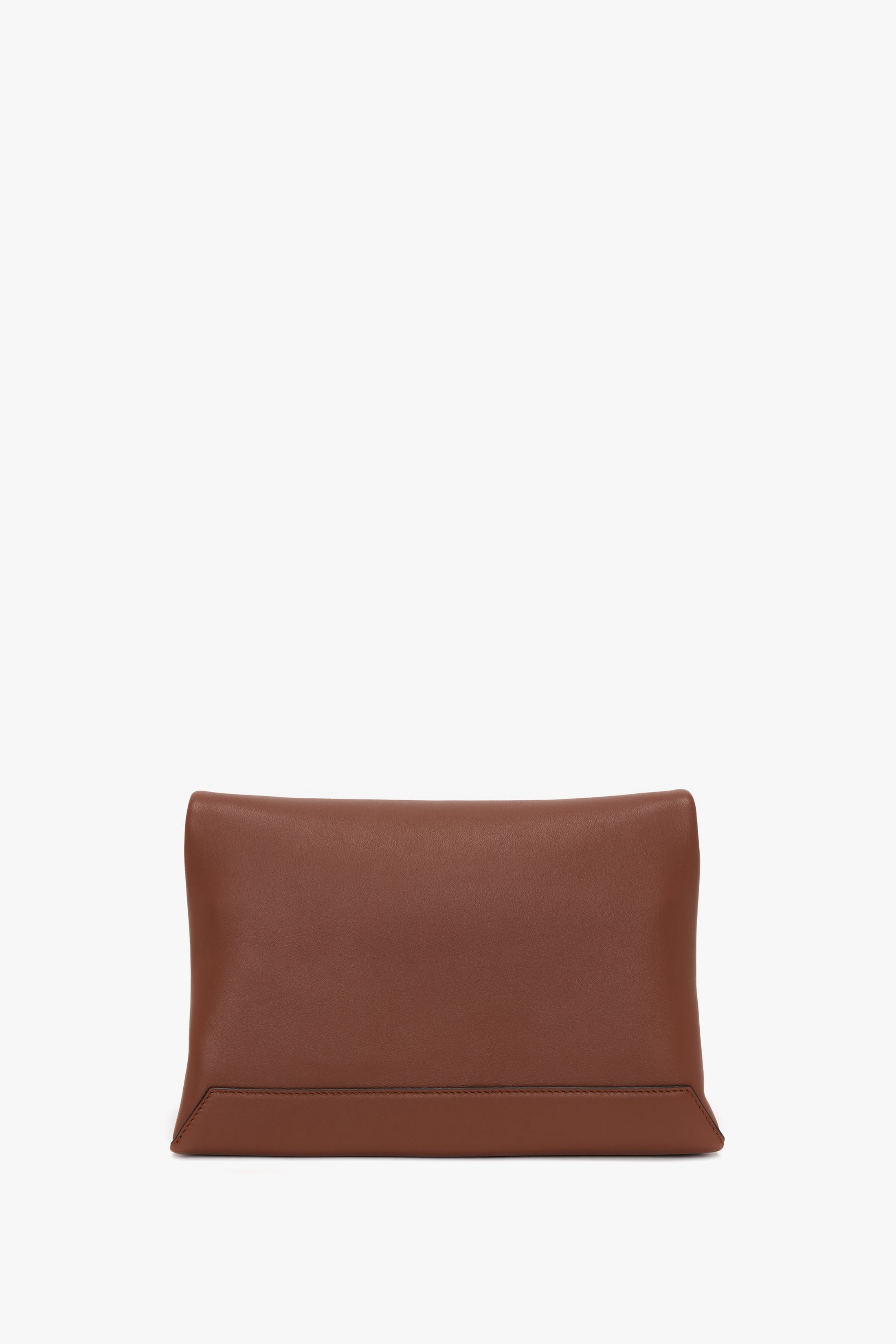 Chain Pouch Bag With Strap In Russet Leather - 5