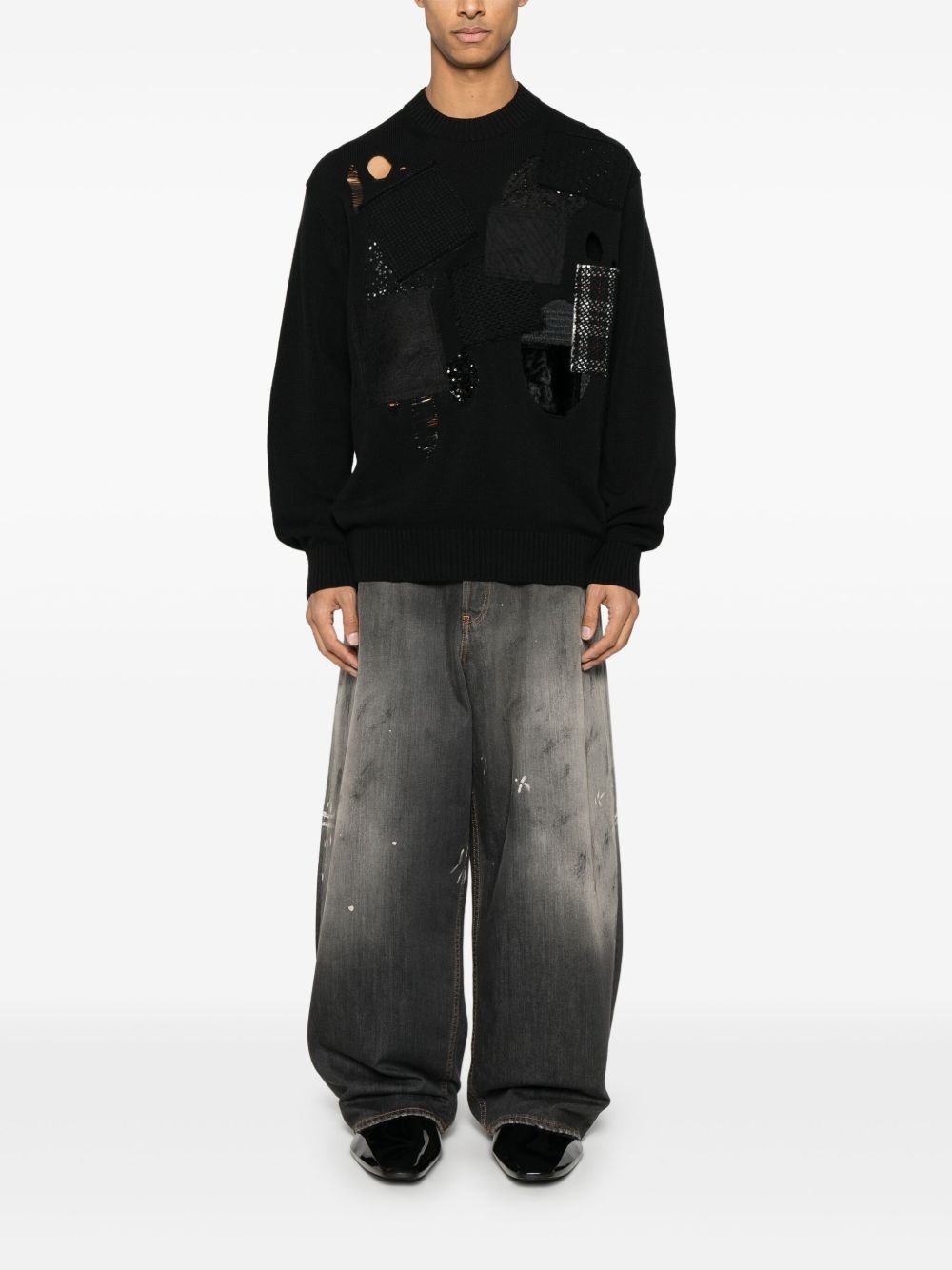 patchwork sweater - 2