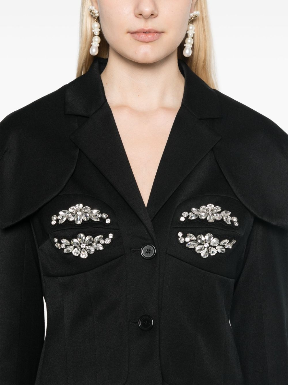 crystal-embellished jacket - 5