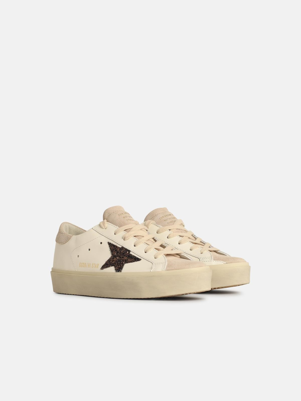 'HI STAR' WHITE LEATHER SNEAKERS - 2
