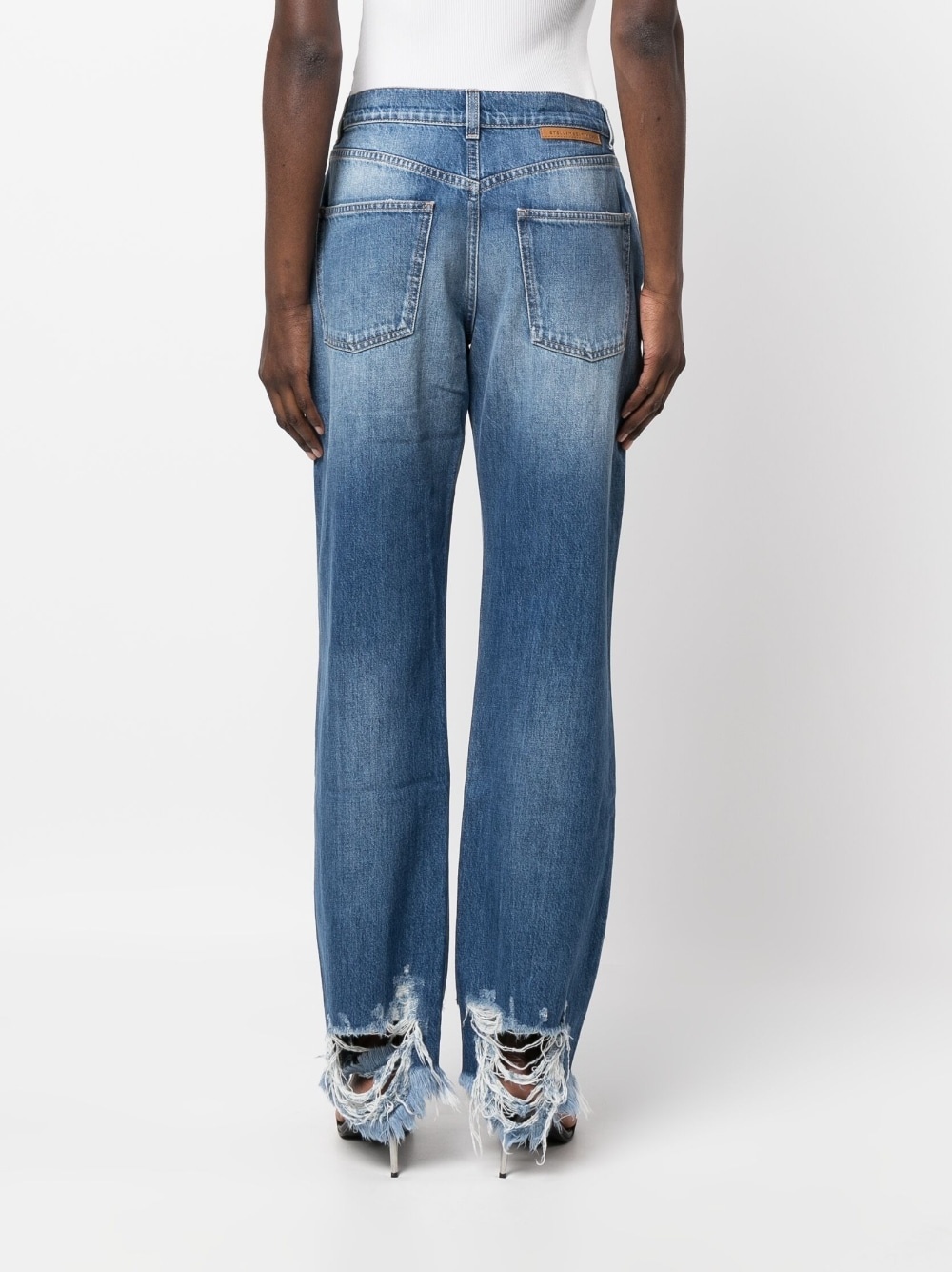 logo-patch straight-leg jeans - 4