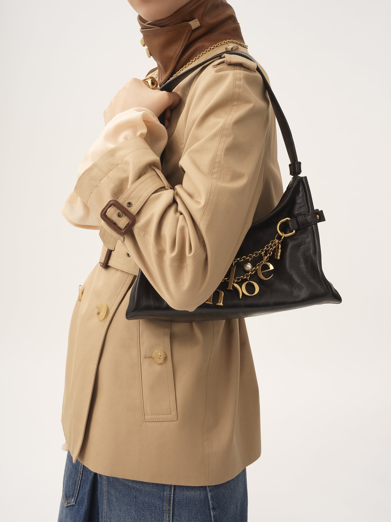CHLOÉ CHARMS HOBO BAG IN SHINY LEATHER - 2