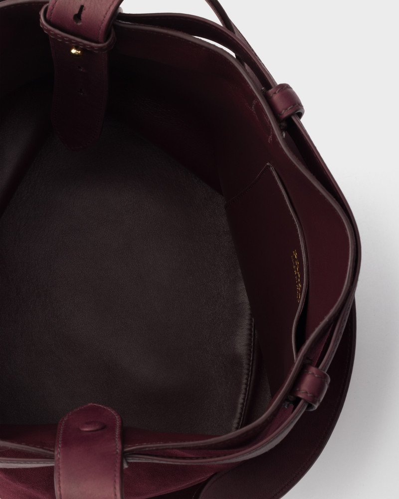Prada Buckle belted suede bucket bag 5